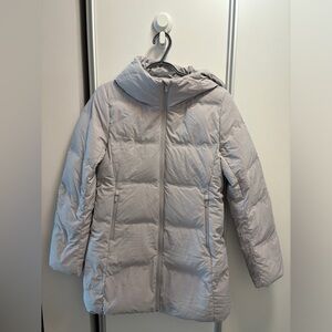 Uniqlo Seamless Down Short Coat in Light Grey